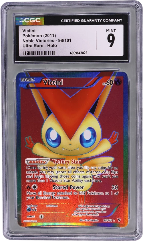 2011 Pokemon Noble Victories 98/101 Victini Ultra Rare Holo
