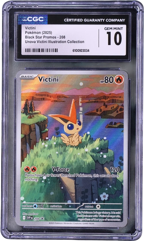 2025 Pokemon Black Star Promos - Scarlet & Violet SVP EN 208 Victini Unova Victini Illustration Collection (Holo)