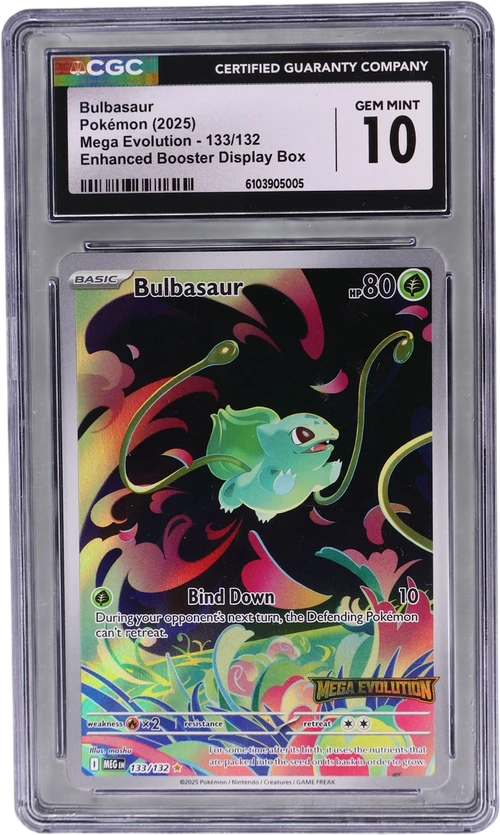 2025 Pokemon Mega Evolution - MEG EN 133/132 Bulbasaur Enhanced Booster Display Box (Mega Evolution Stamp)