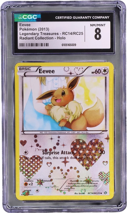 2013 Pokemon Legendary Treasures RC14/RC25 Eevee Radiant Collection Holo