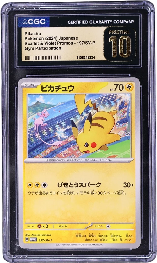 2024 Pokemon Scarlet & Violet Promos Japanese 197/SV-P Pikachu Gym Participation