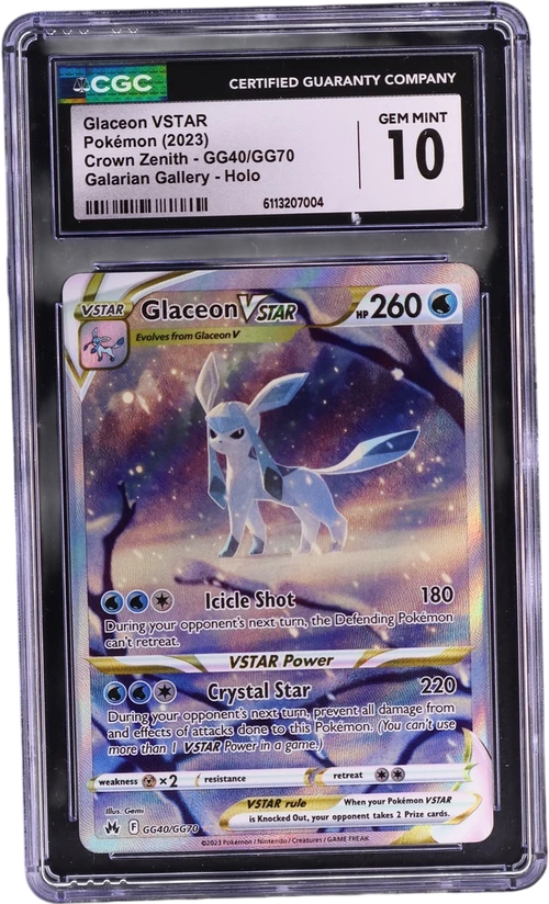2023 Pokemon Crown Zenith GG40/GG70 Glaceon VSTAR Galarian Gallery Holo