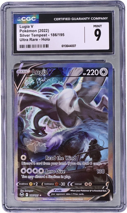 2022 Pokemon Silver Tempest 186/195 Lugia V Ultra Rare Holo