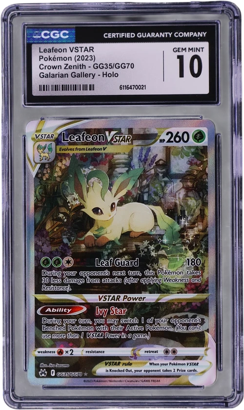 2023 Pokemon Crown Zenith GG35/GG70 Leafeon VSTAR Galarian Gallery Holo