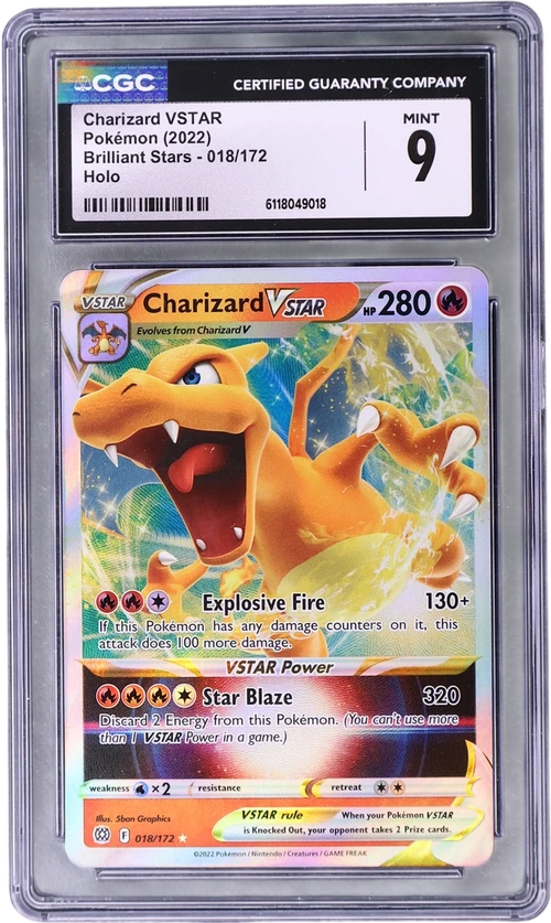 2022 Pokemon Brilliant Stars 018/172 Charizard VSTAR Holo