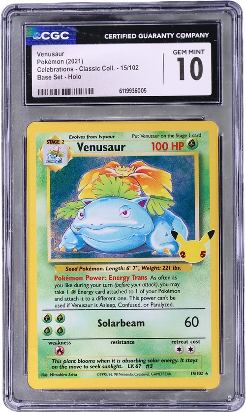 2021 Pokemon Celebrations - Classic Collection 15/102 Venusaur Base Set Holo