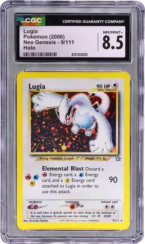 2000 Pokemon Neo Genesis - Unlimited 9/111 Lugia Holo (CGC 8.5)