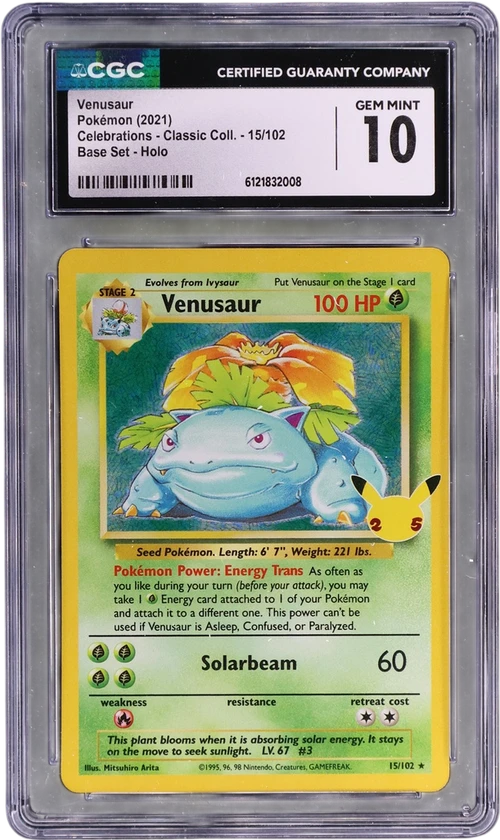 2021 Pokemon Celebrations - Classic Collection 15/102 Venusaur Base Set Holo