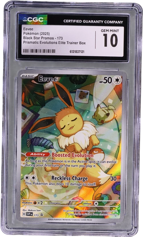2025 Pokemon Black Star Promos - Scarlet & Violet SVP EN 173 Eevee Prismatic Evolutions Elite Trainer Box (Holo)