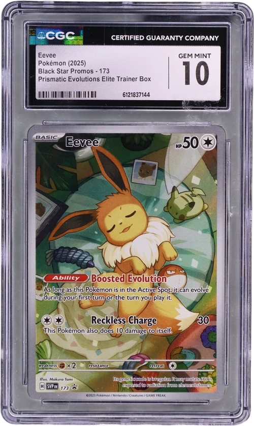 2025 Pokemon Black Star Promos - Scarlet & Violet SVP EN 173 Eevee Prismatic Evolutions Elite Trainer Box (Holo)