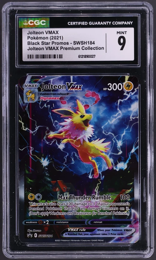 2021 Pokemon Black Star Promos - Sword & Shield SWSH184 Jolteon VMAX Jolteon VMAX Premium Collection (Holo)
