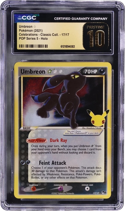 2021 Pokemon Celebrations - Classic Collection 17/17 Umbreon â?? POP Series 5 Holo