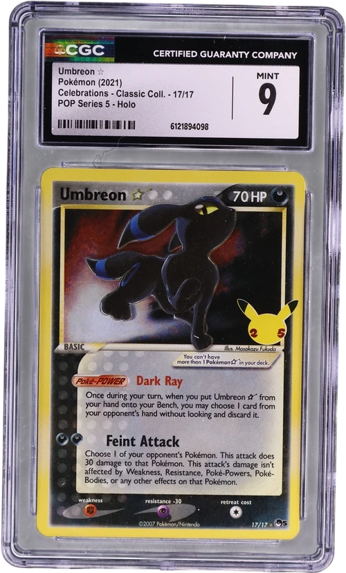 2021 Pokemon Celebrations - Classic Collection 17/17 Umbreon â?? POP Series 5 Holo