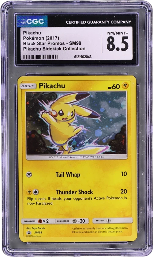 2017 Pokemon Black Star Promos - Sun & Moon SM98 Pikachu Pikachu Sidekick Collection (Cosmos Holo)