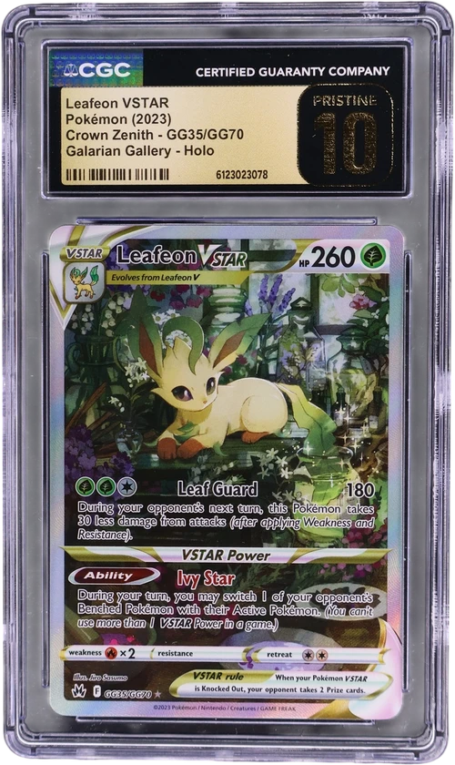 2023 Pokemon Crown Zenith GG35/GG70 Leafeon VSTAR Galarian Gallery Holo