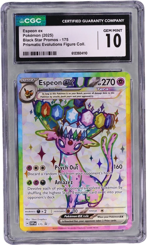2025 Pokemon Black Star Promos - Scarlet & Violet SVP EN 175 Espeon ex Prismatic Evolutions Premium Figure Collection (Holo)