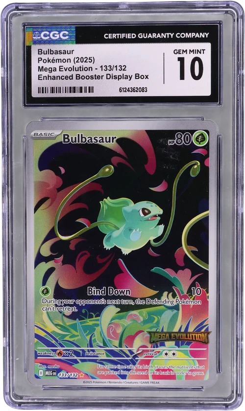2025 Pokemon Mega Evolution - MEG EN 133/132 Bulbasaur Enhanced Booster Display Box (Mega Evolution Stamp)