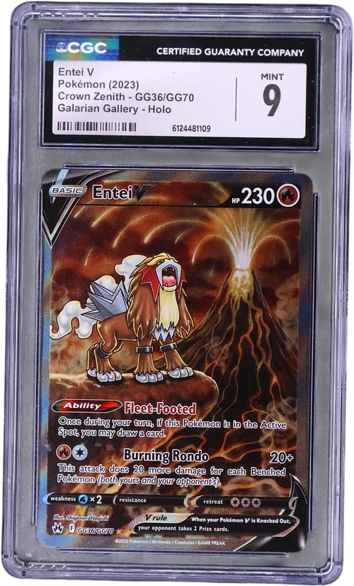 2023 Pokemon Crown Zenith GG36/GG70 Entei V Galarian Gallery Holo