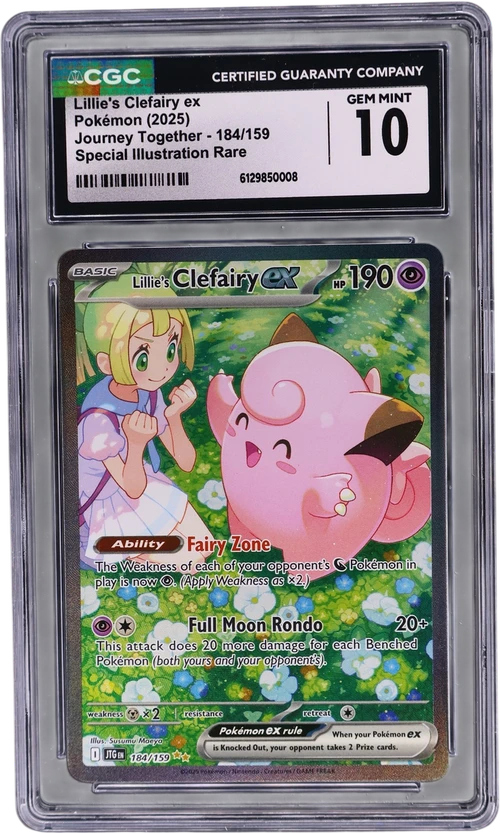 2025 Pokemon Journey Together - JTG EN 184/159 Lillie's Clefairy ex Special Illustration Rare (Holo)
