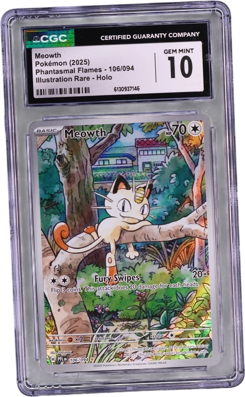 2025 Pokemon Phantasmal Flames - PFL EN 106/094 Meowth Illustration Rare Holo