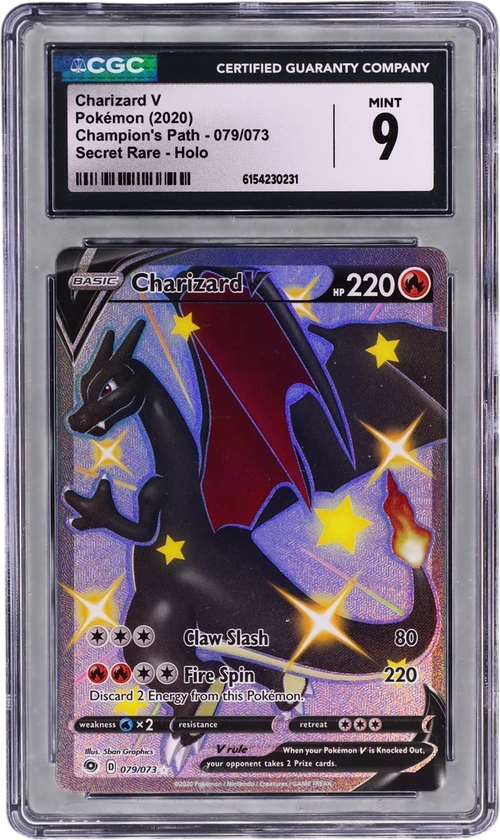 2020 Pokemon Champion's Path 079/073 Charizard V Secret Rare Holo