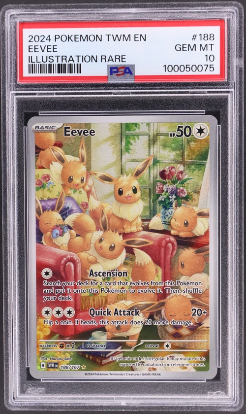 2024 Pokemon Twm En-Twilight Masquerade #188 Eevee Illustration Rare