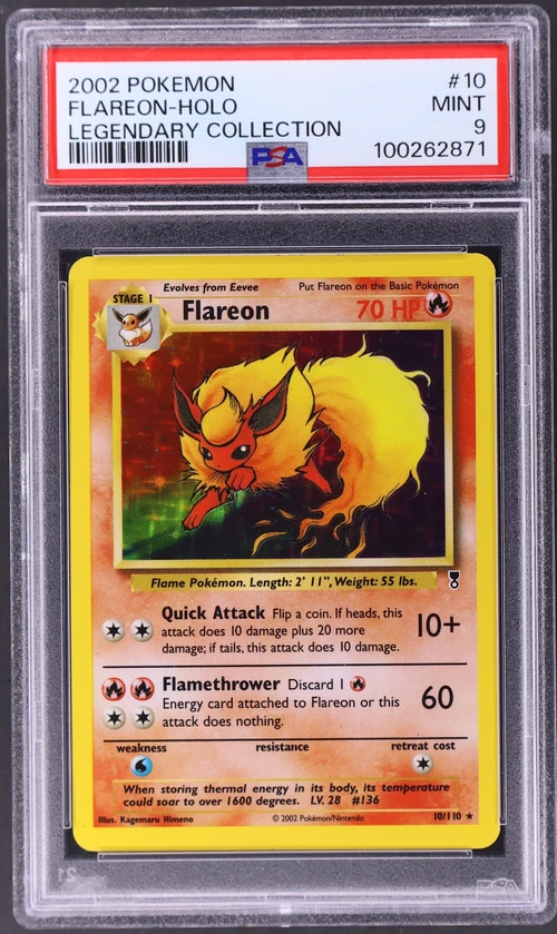 2002 Pokemon Legendary Collection #10 Flareon-Holo