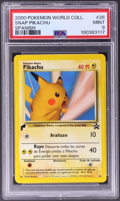 2000 Pokemon Pikachu World Collection #26 Snap Pikachu Spanish