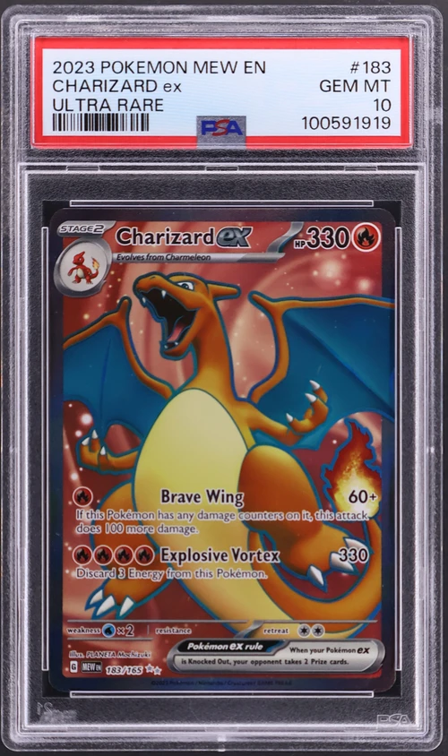 2023 Pokemon Mew En-151 #183 Charizard Ex Ultra Rare