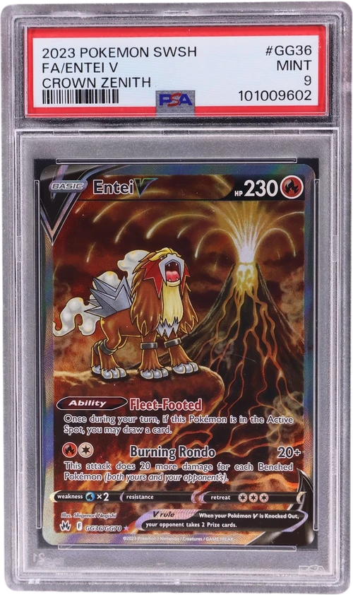2023 Pokemon Sword and Shield Crown Zenith #GG36 Full Art / Entei V