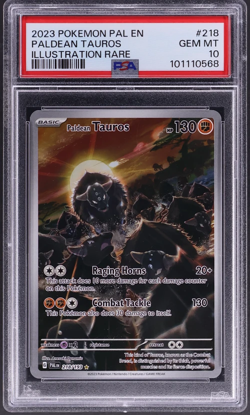 2023 Pokemon Pal En-Paldea Evolved #218 Paldean Tauros Illustration Rare