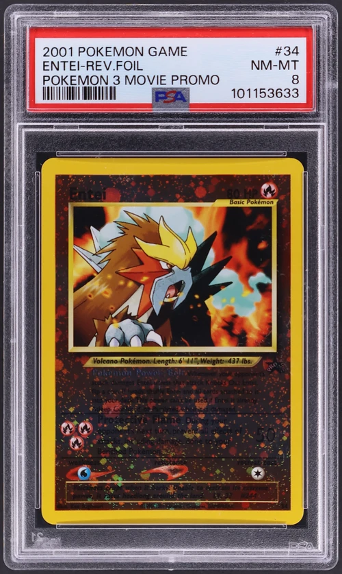 2001 Pokemon Game Movie #34 Entei-Reverse Foil Pokemon 3 Movie Promo