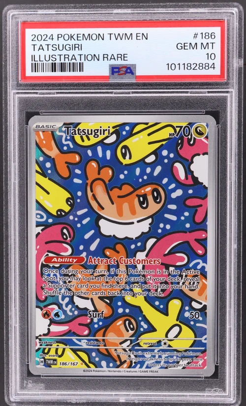 2024 Pokemon Twm En-Twilight Masquerade #186 Tatsugiri Illustration Rare