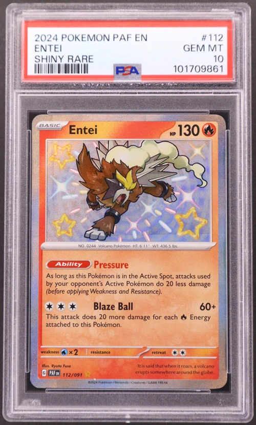 2024 Pokemon Paf En-Paldean Fates #112 Entei Shiny Rare