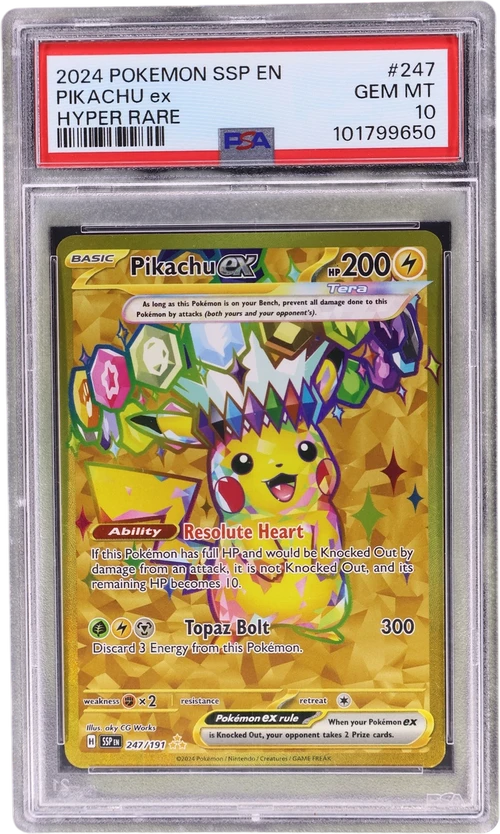 2024 Pokemon Ssp En-Surging Sparks #247 Pikachu Ex Hyper Rare