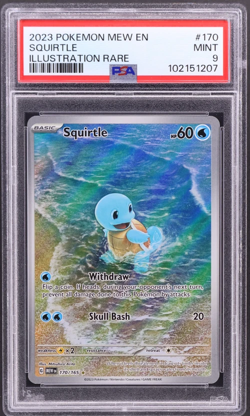 2023 Pokemon Mew En-151 #170 Squirtle Illustration Rare