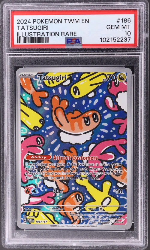 2024 Pokemon Twm En-Twilight Masquerade #186 Tatsugiri Illustration Rare