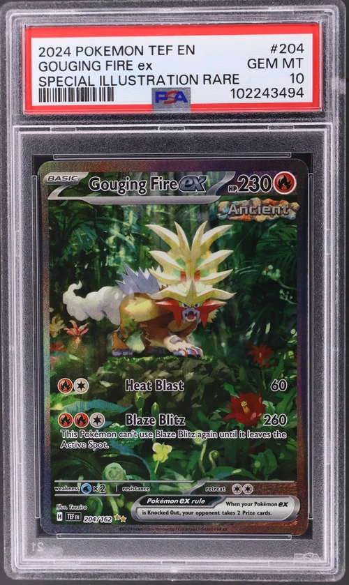 2024 Pokemon Tef En-Temporal Forces #204 Gouging Fire Ex Special Illustration Rare
