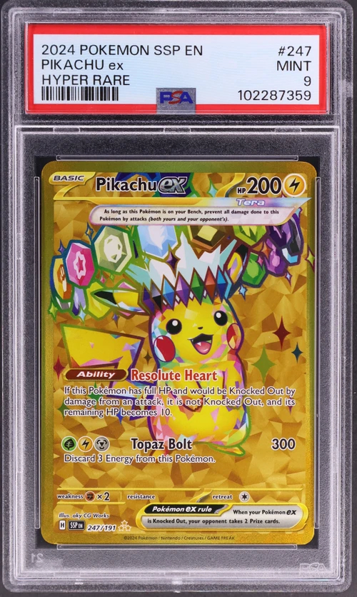 2024 Pokemon Ssp En-Surging Sparks #247 Pikachu Ex Hyper Rare