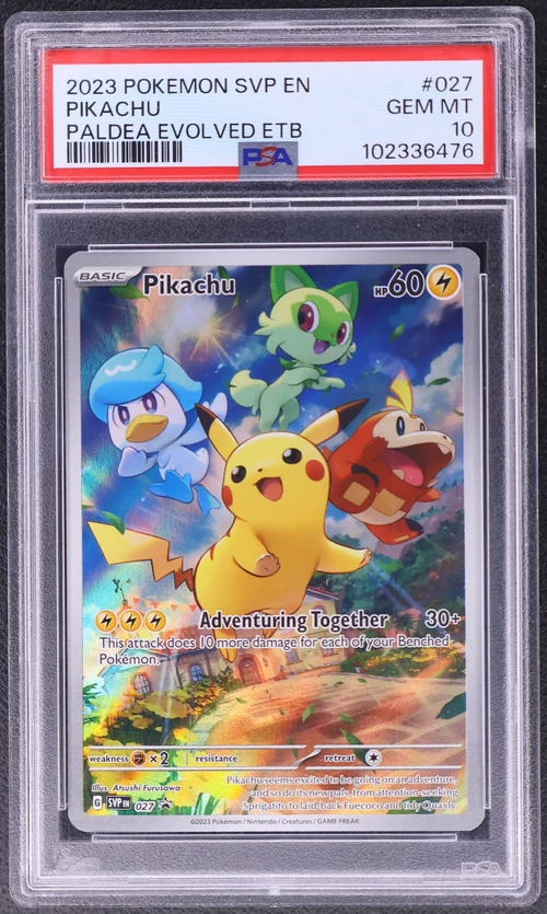 2023 Pokemon Svp En-Sv Black Star Promo #027 Pikachu Paldea Evolved Elite Trainer Box