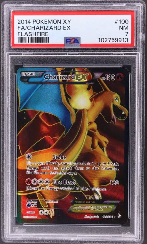 2014 Pokemon Xy Flashfire #100 Full Art / Charizard Ex