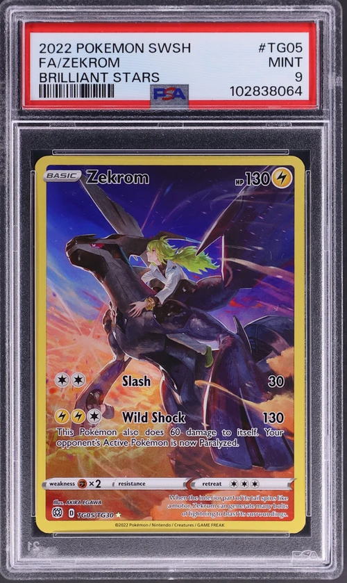 2022 Pokemon Sword & Shield Brilliant Stars #TG05 Full Art / Zekrom