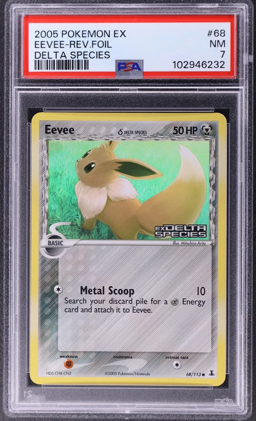 2005 Pokemon Ex Delta Species #68 Eevee-Reverse Foil