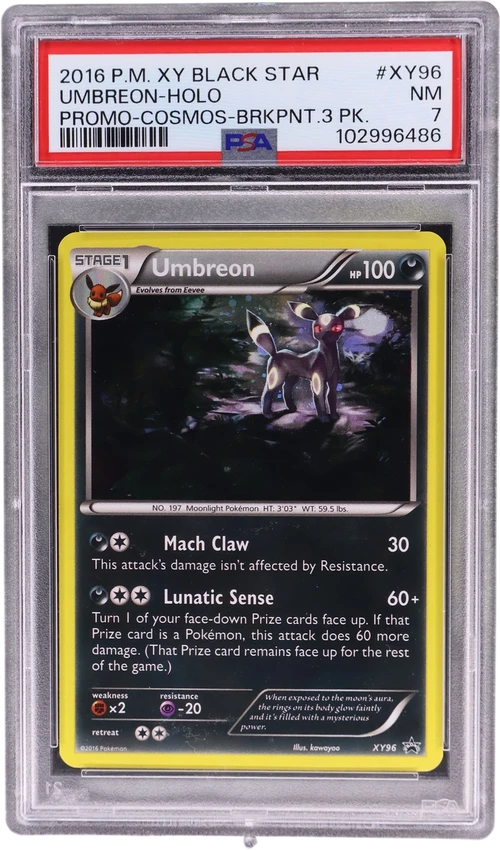 2016 Pokemon Xy Black Star Promo #XY96 Umbreon-Holo Cosmos-Breakpoint 3 Pack