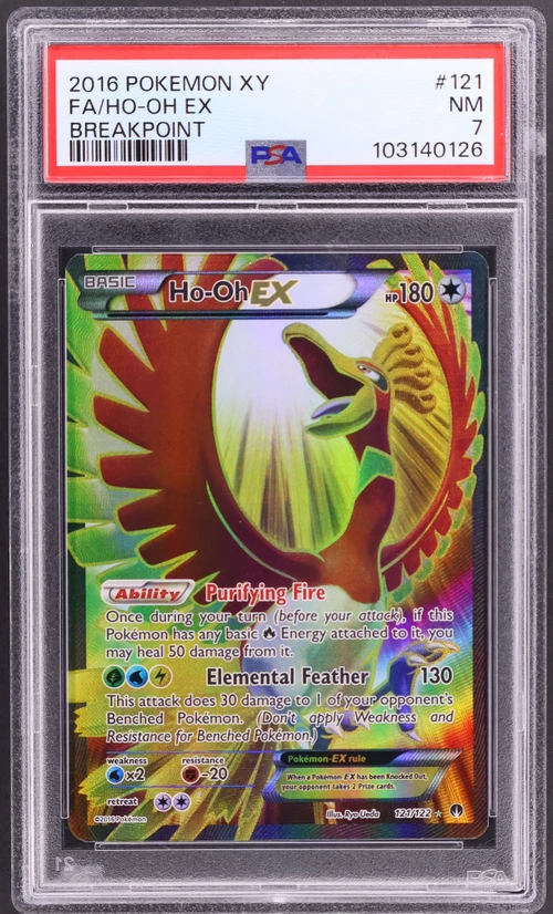 2016 Pokemon Xy Breakpoint #121 Full Art / Ho-Oh Ex