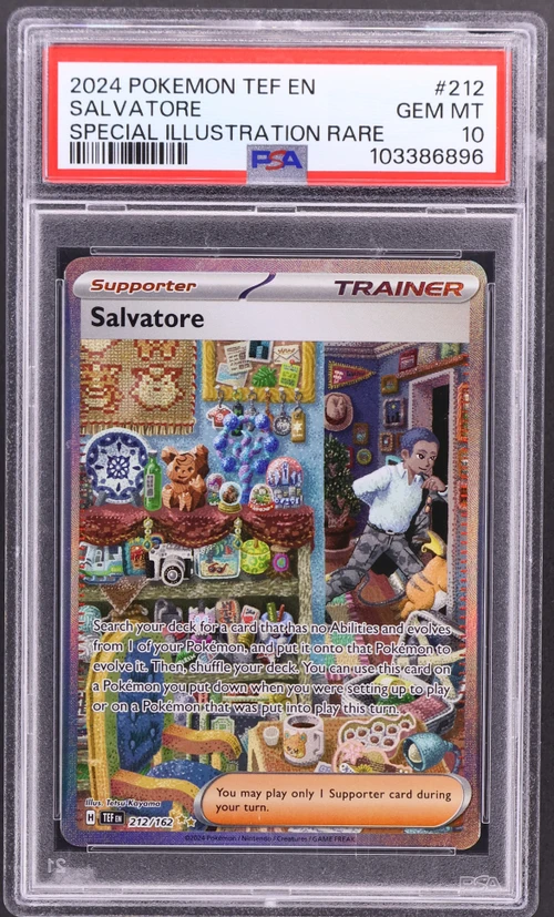 2024 Pokemon Tef En-Temporal Forces #212 Salvatore Special Illustration Rare
