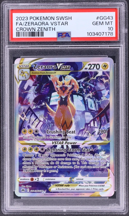 2023 Pokemon Sword and Shield Crown Zenith #GG43 Full Art / Zeraora Vstar
