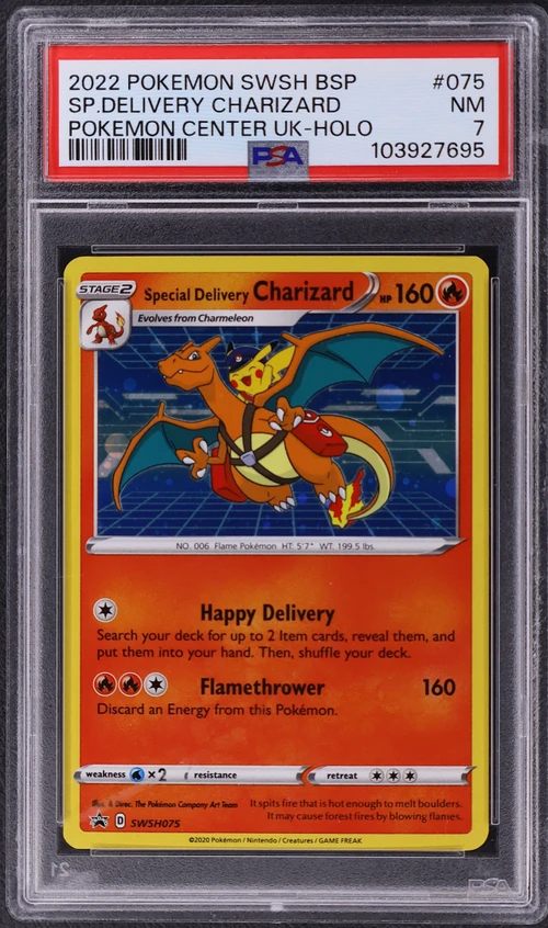 2022 Pokemon Swsh Black Star Promo #075 Special Delivery Charizard-Holo Pokemon Center United Kingdom