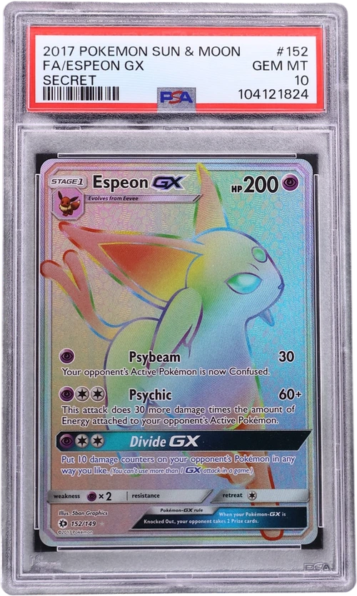 2017 Pokemon Sun & Moon #152 Full Art / Espeon Gx Secret