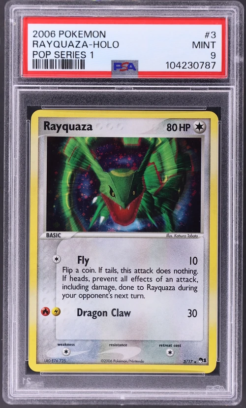 2006 Pokemon Pop Series 1 #3 Rayquaza-Holo (PSA 9)